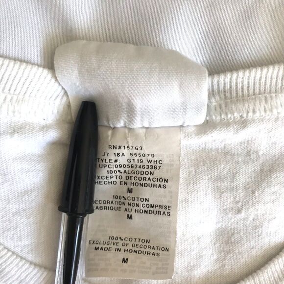 Champion Men T-Shirt Size Medium White Logo Graphic Neon Short Sleeve Cotton EUC - Picture 4 of 8